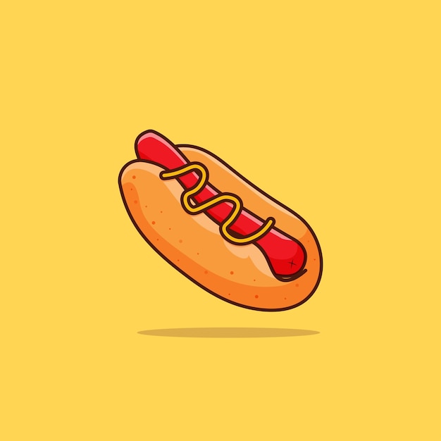 Hotdog cartoon vector