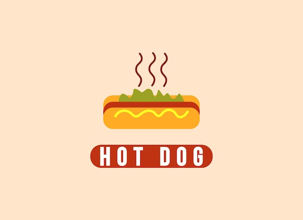 Hotdog en fastfood restaurant logo ontwerpsjabloon