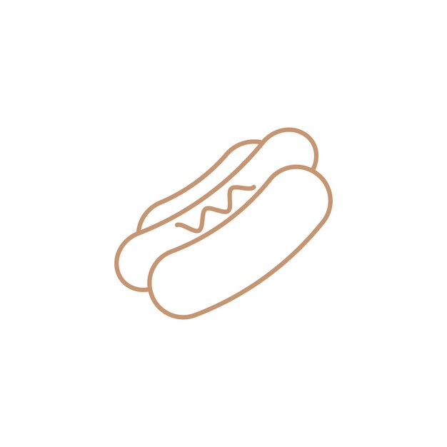 Modelli di progettazione vettoriale di icone di hotdog concetto semplice e moderno