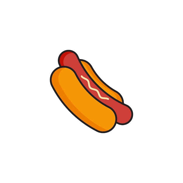 Hotdog icon vector ontwerp sjablonen eenvoudig en modern concept