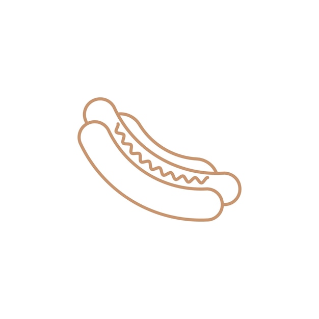 Hotdog icon vector ontwerp sjablonen eenvoudig en modern concept