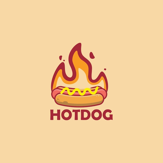 Hotdog illustratie mascotte logo ontwerp