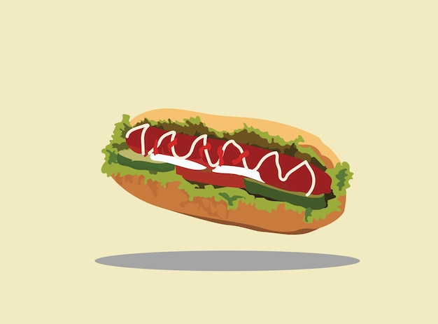 Hotdog-illustratie