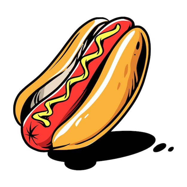 Vector hotdog vector illustration