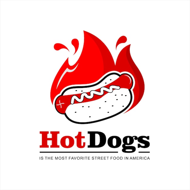 Hotdogs Logo Straatvoedsel Vector