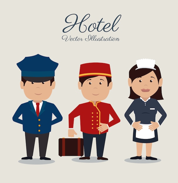 Hotel design, vector illustration.