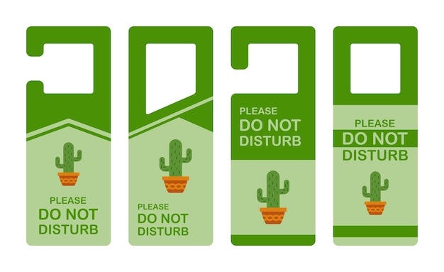 Vector hotel hanger bord met cactus