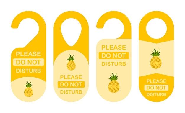 Hotel hanger sign with pineapple