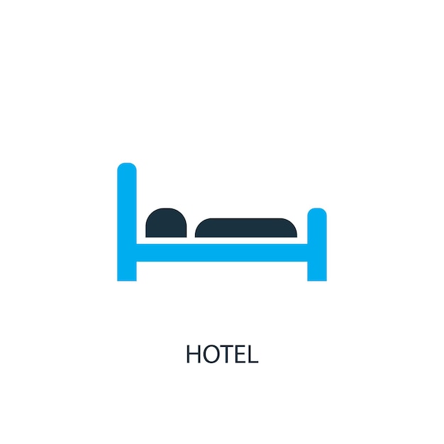 Hotel icon. Logo element illustration. Hotel symbol design from 2 colored collection. Simple Hotel concept. Can be used in web and mobile.