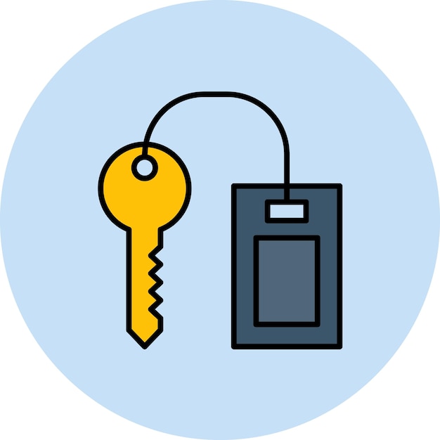 Vector hotel key icon vector image can be used for hotel services