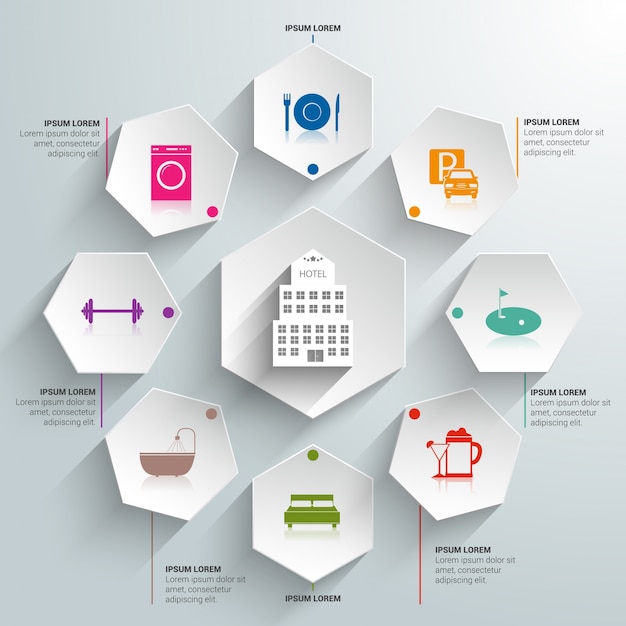 Infografica cartacea dell'hotel