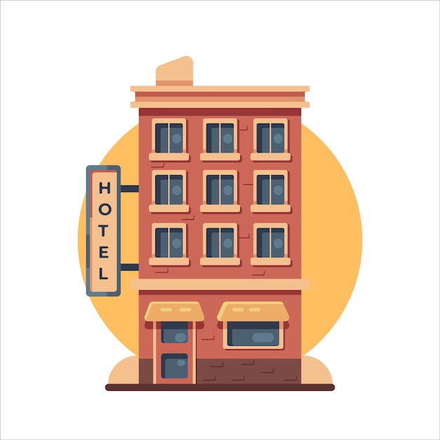 Hotel pictogram vectorillustratie