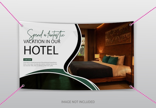 hotel and resort Fabric Banners design template