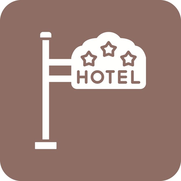 Vector hotel sign icon