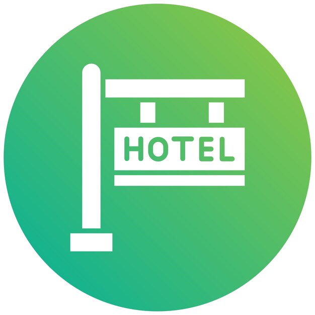 Hotel Sign Vector Icon Design Illustration