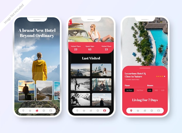 Hotelreserveringsapp ui-ontwerpscherm