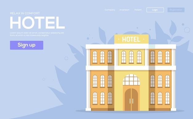 Hotels flyear, web banner, ui header, enter site