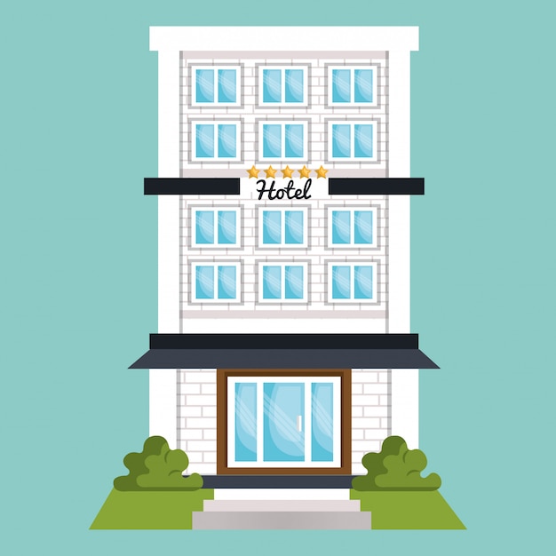 Vector hotelservice ontwerp