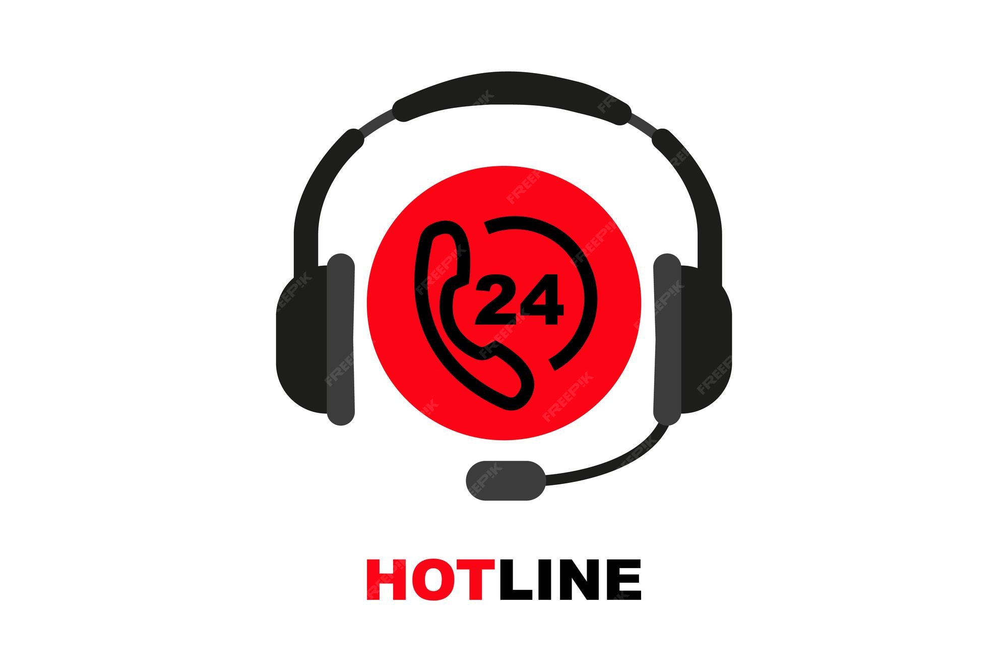 Premium Vector Hotline cell phone icon with headphones 24 hour call Premium Vector Hotline cell phone icon with headphones 24 hour call