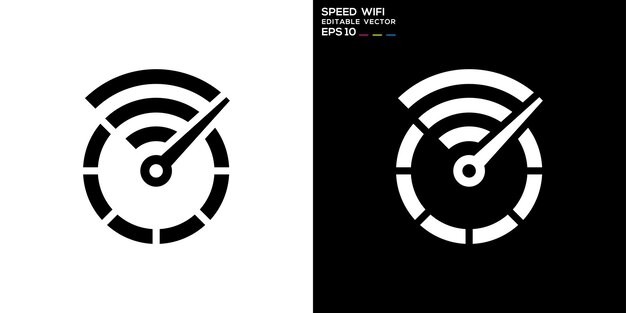 Hotspot snelheid logo Test verbinding netwerk Vector icoon symbool ontwerp sjabloon EPS 10