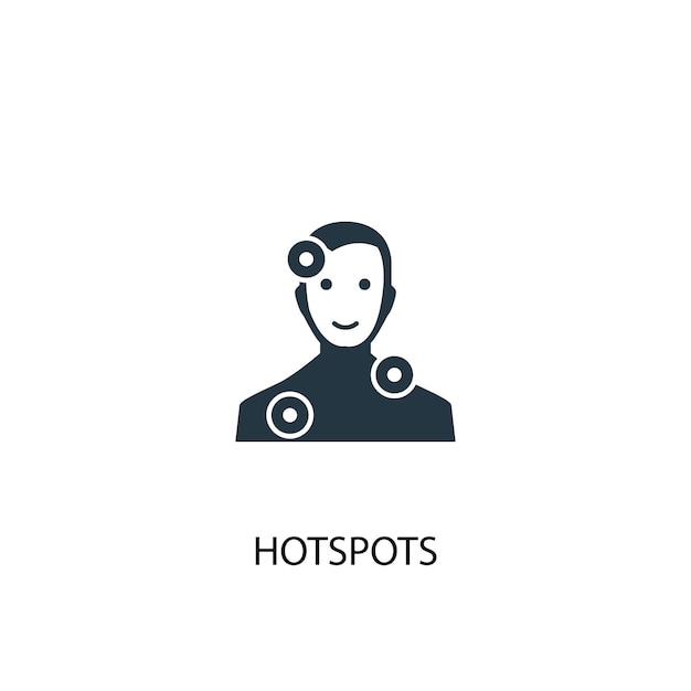 Значок точки доступа. простая иллюстрация элемента. дизайн концептуальных символов hotspots из коллекции дополненной реальности. может использоваться для веб и мобильных устройств.