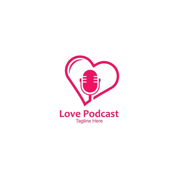 Hou van Podcast logo vector pictogram illustratie