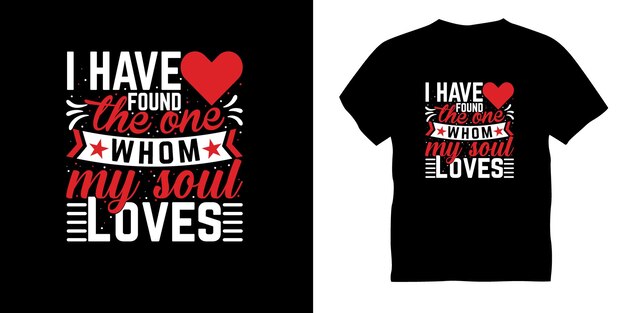 Vector hou van typografie paar t shirt design sjabloon