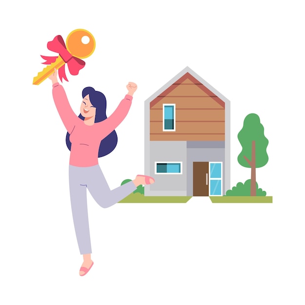 Houce Gift free vector cute illustration icon flat house home