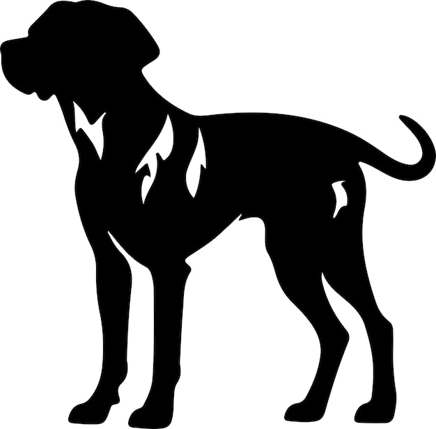 hound black silhouette with transparent background