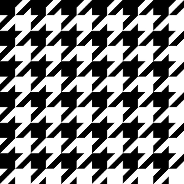 Houndstooth fabric seamless pattern Royalty Free Vector