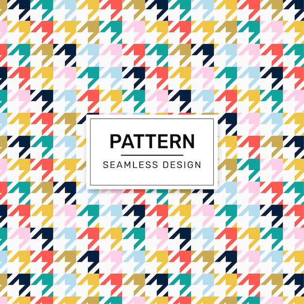 Houndstooth Seamless Pattern красочный красивый дизайн вектор иллюстрации дизайн