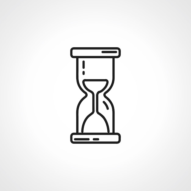 hour glass line icon sandglass line icon sand watch outline icon