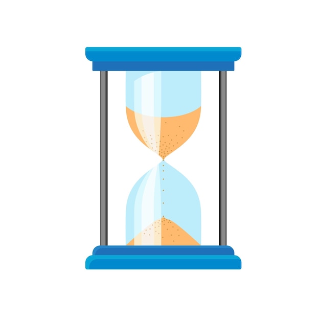 Hour glass timer icon Flat illustration of hour glass timer vector icon for web design