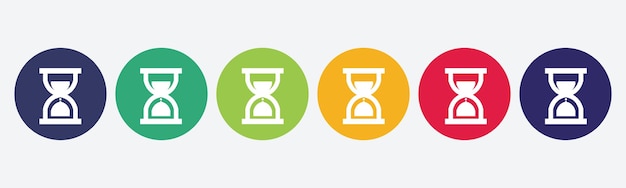 Hourglass icon set vector illustration