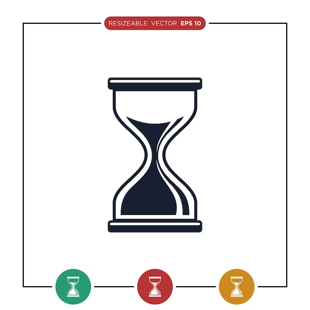 Hourglass Icon Vector Template Flat Design