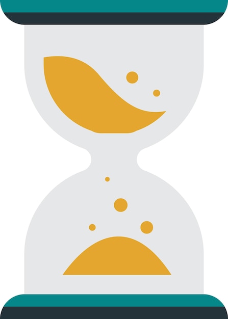 Hourglass illustration in minimal style