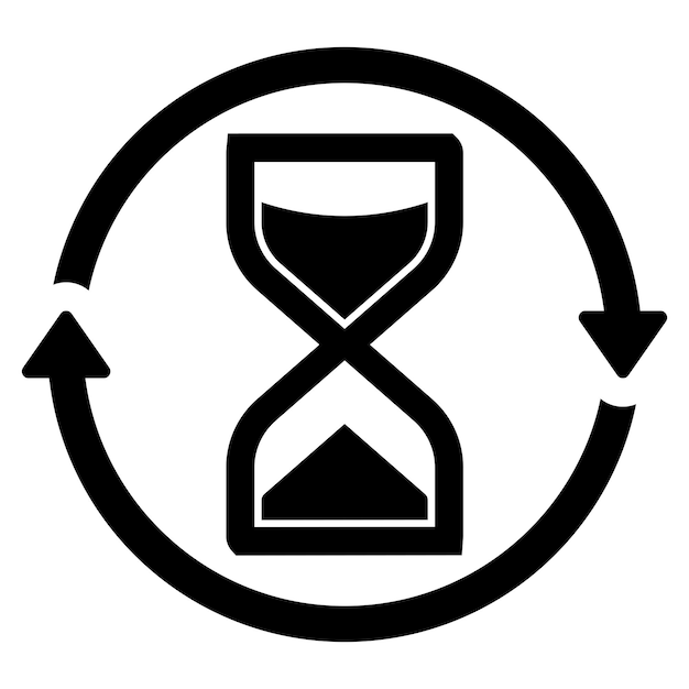 Hourglass logo vector icon illustration design