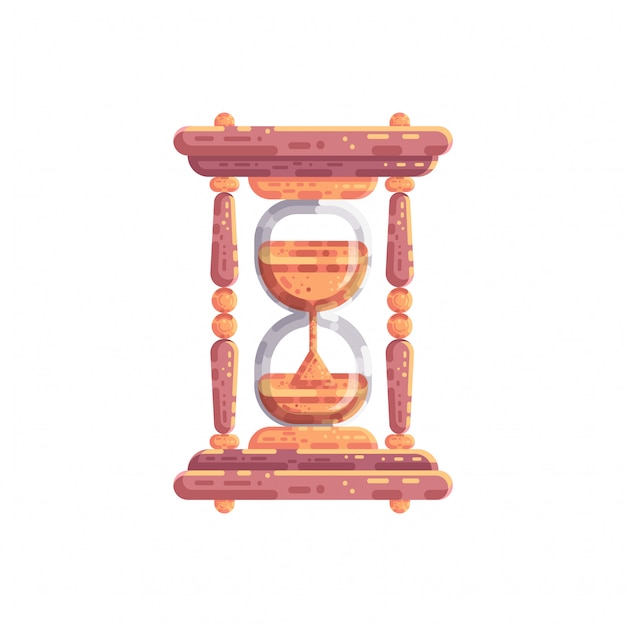 Hourglass Sand Clock Vector Illustration