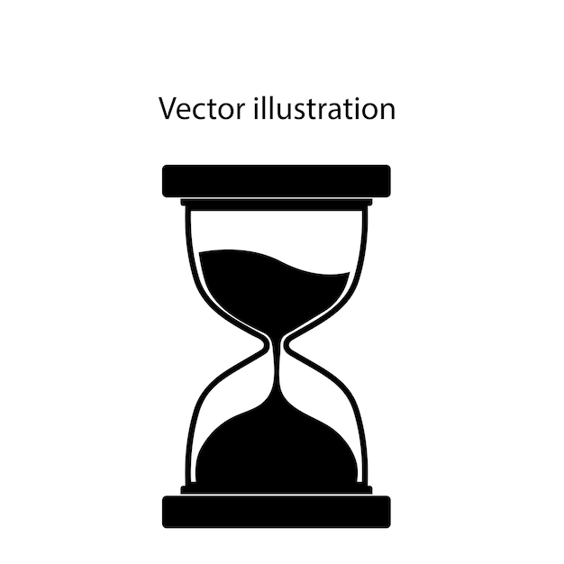 Hourglass silhouette vector illustration