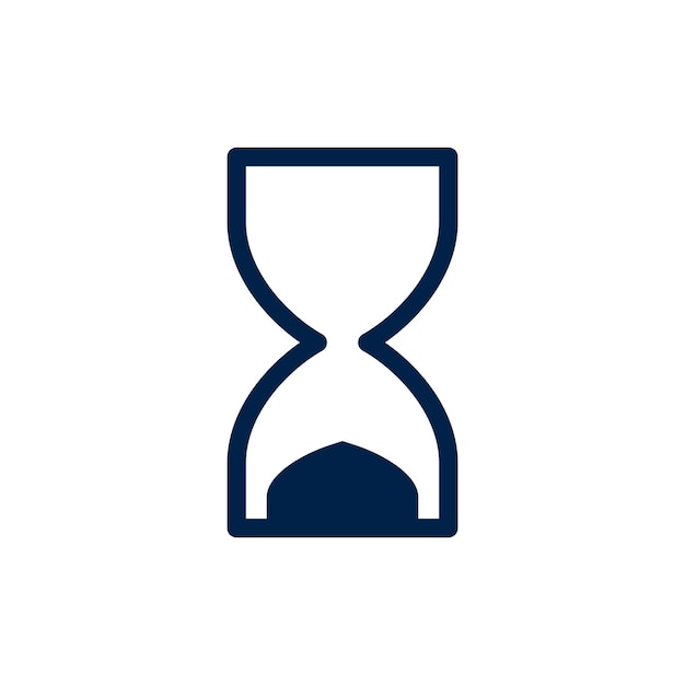 Hourglass vector icon logo illustration