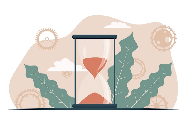 Vector hourglass vector illustration