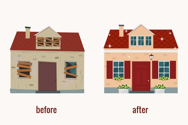 Дом до и после ремонта квартира.
