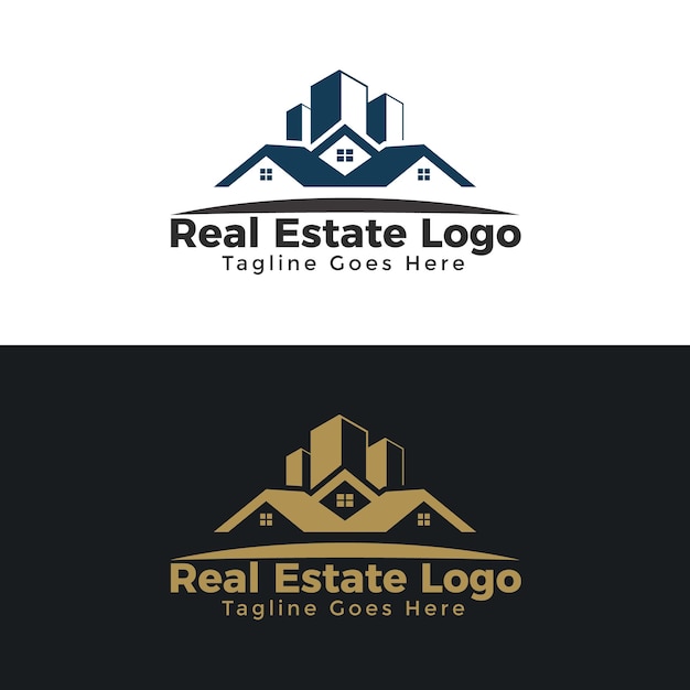 Architettura della costruzione della casa e modello di logo immobiliare vector