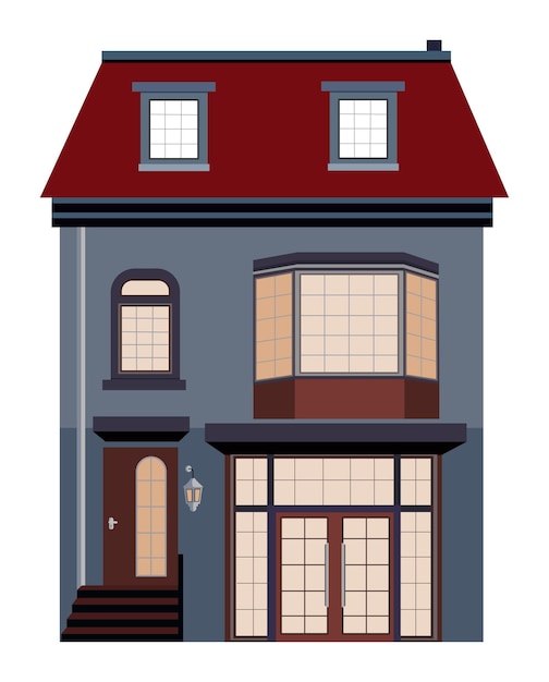 Vector house building free vector