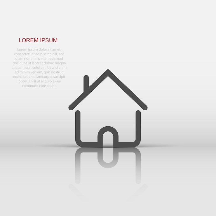 Vector house building icon in flat style home apartment vector illustration on white isolated background house dwelling business concept