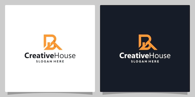 ベクトル 家の建物のロゴの頭文字 b ベクトル イラスト グラフィック デザイン 不動産建設の建物や家を広告するブランドに適しています。