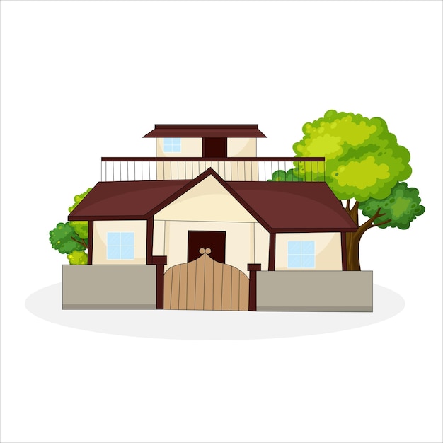 A House or Bungalow vector illustration