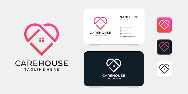 House care modern logo concept template.