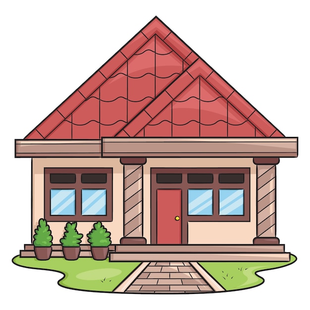 Vector house cartoon