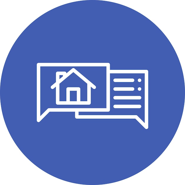 House Chat vector icon illustration of Real Estate iconset